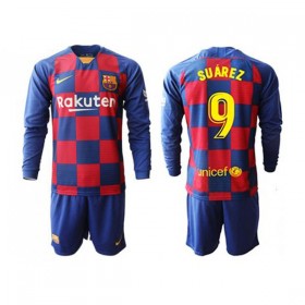 Koszulka FC Barcelona Suarez 9 Dziecięcy Domowe Koszulki Piłkarskie 2019-2020 Długi Rękaw